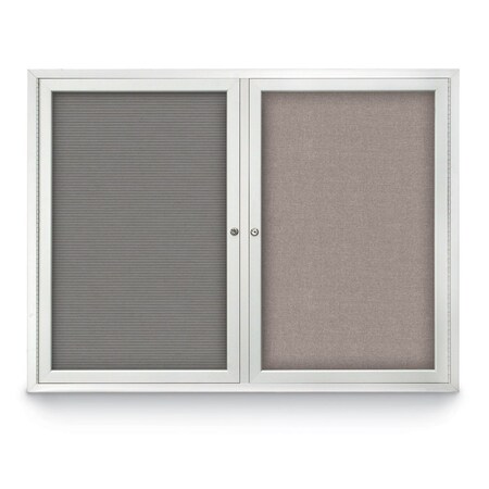 United Visual Products Corkboard, Ultramarine/Black, 36" x 36" UV403I-BLACK-ULTMAR